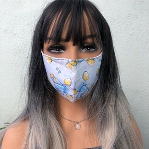 Beautiful Unique Handmade Masks ✨ Elephant Blue and Yellow drop 🐘💙💛